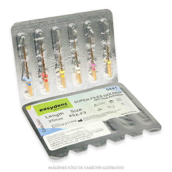 Limas Super File Golden Easydent Tipo Protaper Gold - Imagen 1